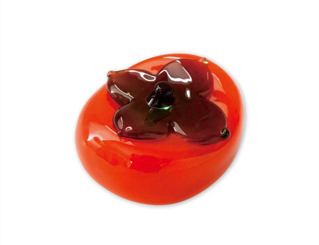 ガラスお箸置「柿」 の商品イメージ