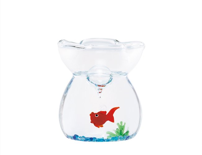 ガラスの巾着ミニセット　金魚・赤の商品イメージ