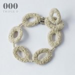 ブレスレット - オーバル シルク＆リネン＜ナチュラル＞【000/TRIPLE O】OV103