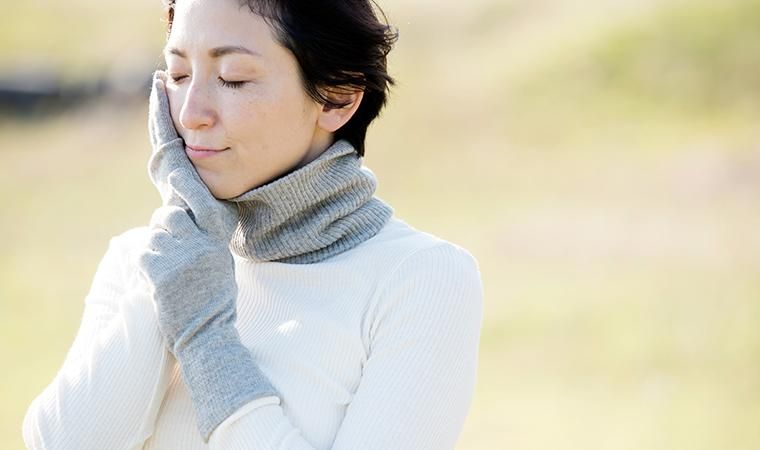 ハンドメイド✁︎✁︎ ネックウォーマー　　　　コットンツイード／グレー ハンドメイド✁︎✁︎ ネックウォーマー コットンツイード／グレー