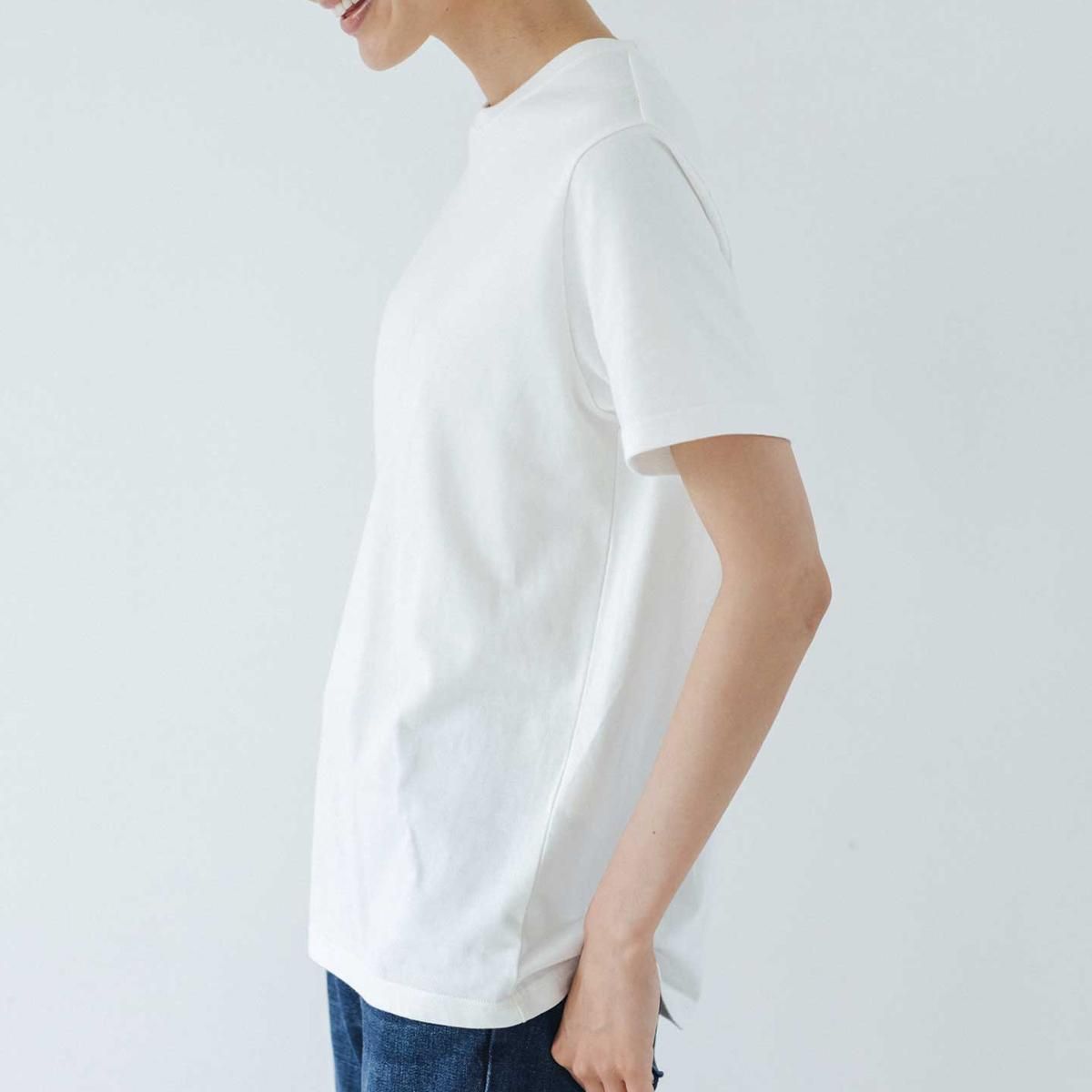 オーガニックコットン ベーシックTシャツ<エコホワイト オーガニックコットン ベーシックTシャツ<エコホワイト