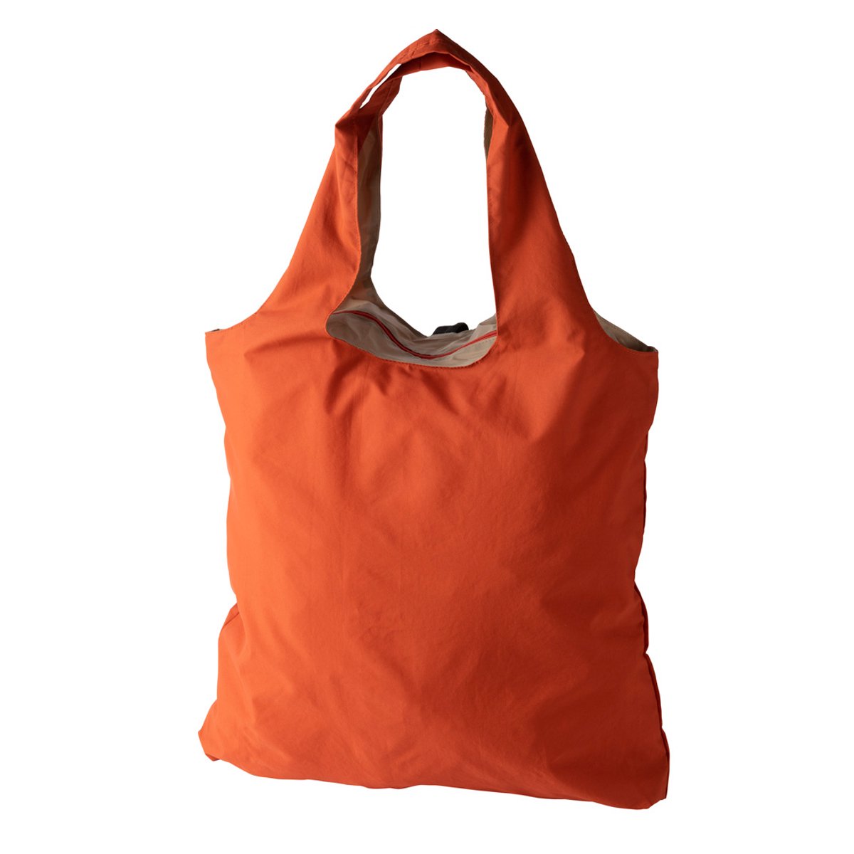 Tote Bag Plain Color ファスナー付きトートバッグ プレーンカラー＜オレンジ＞D-639001-OR 【U-DAY/because】  - やさしいおみせ＜本店＞＊ナチュラル雑貨のセレクトショップ