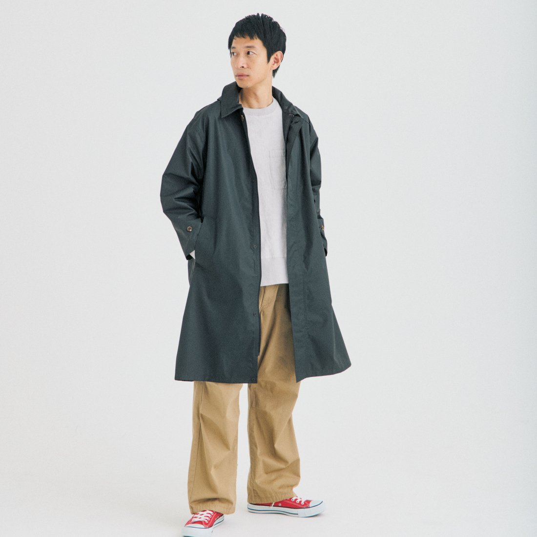 RE:PET Soutien Collar Coat ステンカラーコート D-648260 【U-DAY/because】 -  やさしいおみせ＜本店＞＊ナチュラル雑貨のセレクトショップ