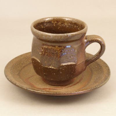 備前焼 コーヒーカップ＆ソーサー - 備前焼 陶た