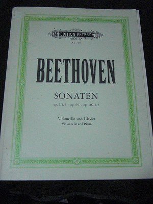 ベートーヴェン Ludwig Van Beethoven チェロソナタ全集 表紙傷み 楽譜専門のネット古本屋 鈴の音