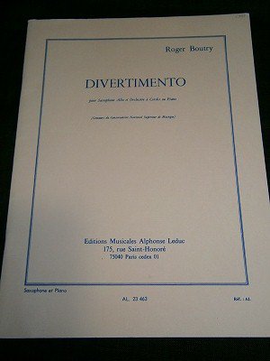 Roger Boutry Divertimento partition pour saxophone Alto et piano – Gaston  Music Store
