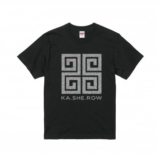 KA・SHE・ROW   Tシャツ 黒×シルバー