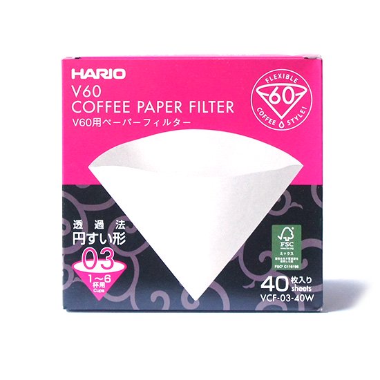 Hario V60 Coffee Paper Filter 03 40枚