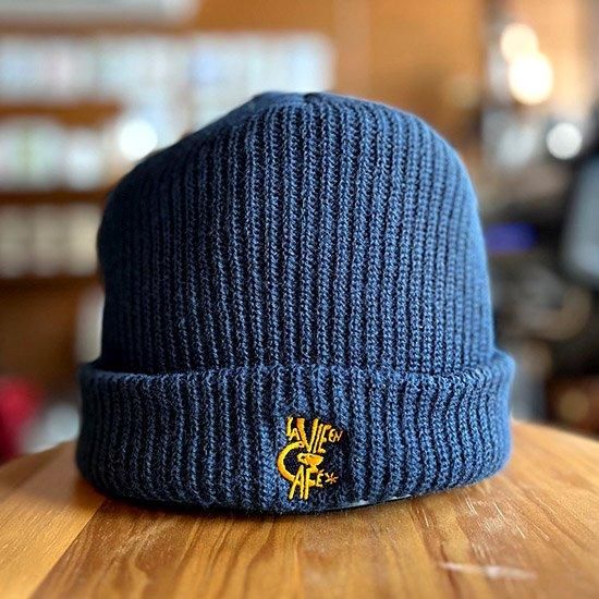 La-Vie-En-Cafe Beanie / Navy Ivory