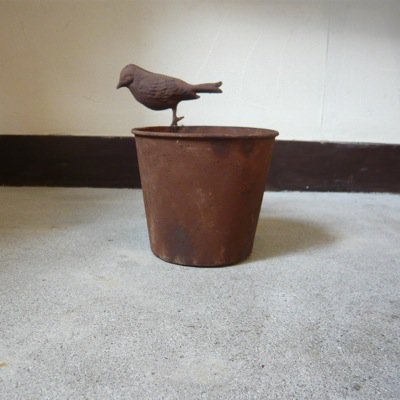Small Flower Pot w/bird 4