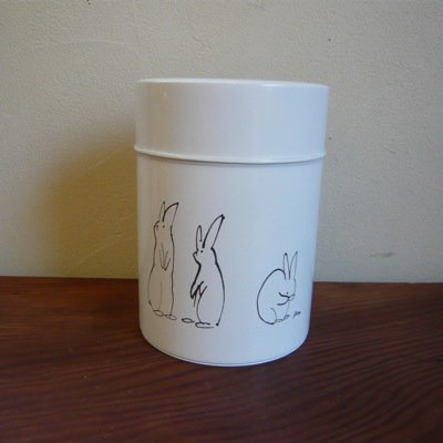 pomme dessin コーヒー缶（L）ホワイト 