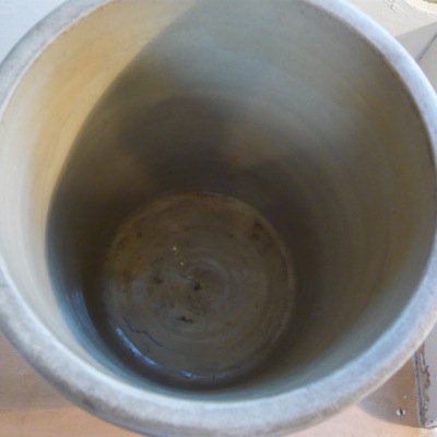イギリス　古い陶器持ち手付きポット　 4