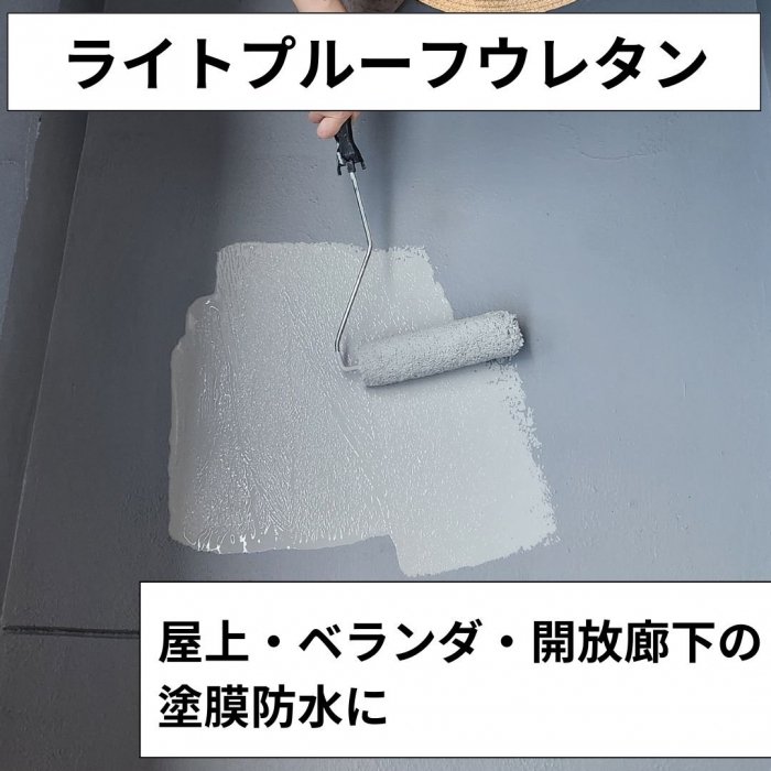 屋上・ベランダ・開放廊下の塗膜防水に IPライトプルーフウレタン遮熱(骨入り)　グレー　20kg - 塗料の日塗工・マンセル値の色合わせの調色屋