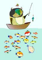 ASHLEY PERCIVAL | GONE FISHING ART | A3 ݥ/ȥץȤξʲ