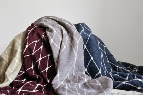 bastisRIKE | THE GRID - COTTON BLANKET (navy blue) | ブランケット