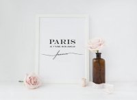 LOVELY POSTERS | PARIS JE T'AIME MON AMOUR (white) | A2 アートプリント/ポスター【北欧 シンプル おしゃれ】の商品画像