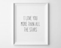 MOTTOS PRINT | I LOVE YOU MORE THAN ALL THE STARS | A3 ȥץ/ݥξʲ