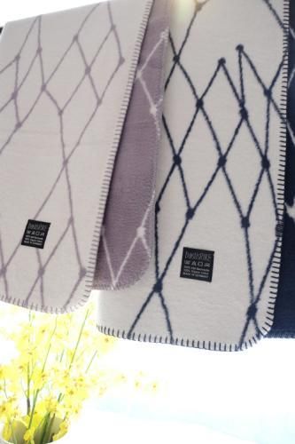 bastisRIKE | THE GRID -大判ブランケット&クッションカバー SALE セール】bastisRIKE | THE GRID - COTTON BABY BLANKET (navy