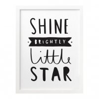 ڥͥݥ̵OLD ENGLISH CO. | SHINE BRIGHTLY LITTLE STAR (black/white background) | A4 ȥץ/ݥξʲ
