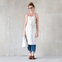 not PERFECT LINEN | WASHED TRADITIONAL LINEN APRON (large checs) | ץξʲ