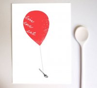 ڥͥݥ̵ANEK | Red Balloon Live Love Eat print | A4 ȥץ/ݥ̲ ե 쥹ȥ ƥꥢ ۤξʲ