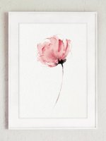 COLOR WATERCOLOR | Abstract Flower Peonies Art #2 | A3 ȥץ/ݥξʲ