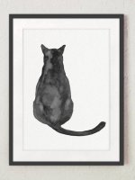 COLOR WATERCOLOR | Black Cat Art Print #1 | A3 ȥץ/ݥξʲ