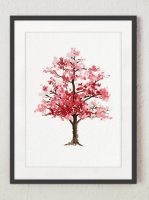 ڥͥݥ̵COLOR WATERCOLOR | Cherry Blossom Tree Art Print | A4 ȥץ/ݥξʲ