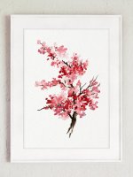 COLOR WATERCOLOR | Cherry Blossom Tree Art Print #2 | A3 ȥץ/ݥξʲ