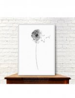 ڥͥݥ̵COLOR WATERCOLOR | Gray Dandelion Art Print #2 | A4 ȥץ/ݥξʲ