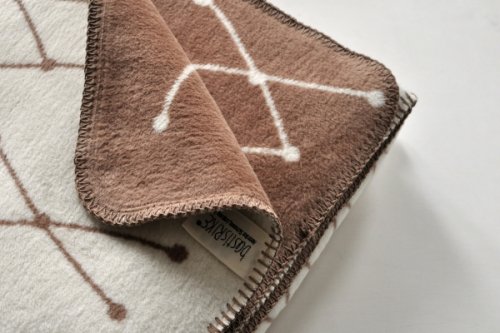 bastisRIKE | THE GRID - COTTON BLANKET (brown) | ブランケット 北欧 シンプル ブラウン インテリア