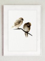COLOR WATERCOLOR | Birds Nest Art Print | A3 ȥץ/ݥξʲ