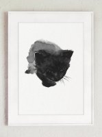 COLOR WATERCOLOR | Black Cat Art Print #3 | A3 ȥץ/ݥξʲ
