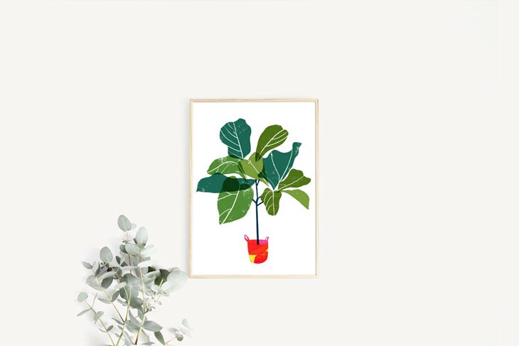 ANEK | Fiddle Leaf Fig Tree - Tropical leaf print | アートプリント