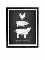 LATTE DESIGN | Traditional butcher kitchen print | A3 ȥץ/ݥξʲ