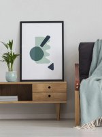 STUDIO FAZZOLETTO | ABSTRACT MINT GREEN SHAPES POSTER | アートプリント/ポスター (50x70cm)【北欧 デンマーク シンプル おしゃれ】の商品画像