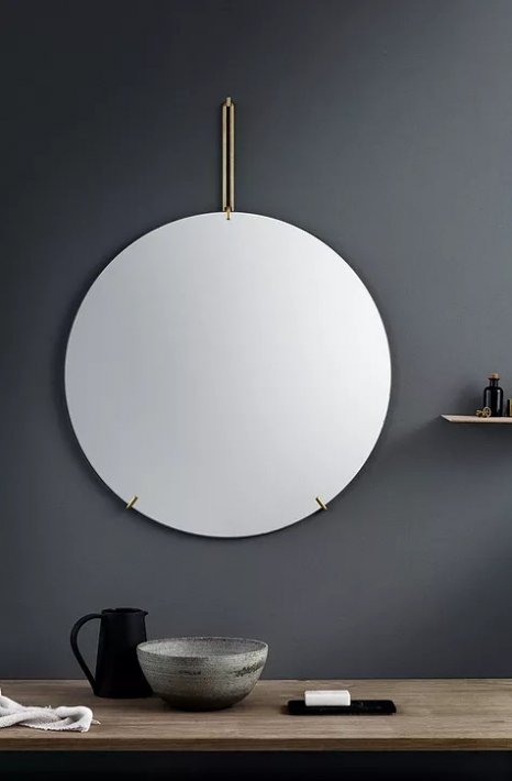 MOEBE | WALL MIRROR (brass) | 50cm | ウォールミラー/鏡 ムーベ 北欧 デンマーク インテリア 雑貨 北欧 鏡  ミラー 壁掛け 人気 - HAFEN ハーフェン | 北欧・ヨーロッパの雑貨・ポスターを扱う通販ショップ