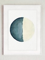ڥͥݥ̵COLOR WATERCOLOR | Half Moon Art Print #1 | A4 ȥץ/ݥξʲ