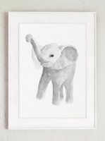 COLOR WATERCOLOR | Elephant Art Print #4 | A3 ȥץ/ݥξʲ