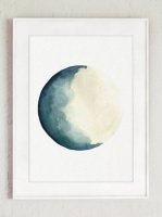 COLOR WATERCOLOR | Half Moon Art Print #2 | A3 ȥץ/ݥξʲ