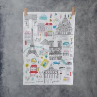 ڥ᡼̵JESSICA HOGARTH | PARIS LANDMARKS TEA TOWEL | ƥξʲ