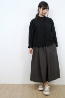 【SALE 20%オフ】STAMP AND DIARY | ギャザースカート (チャコールチャ) | スカートの商品画像