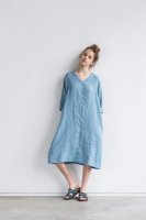 not PERFECT LINEN | washed linen KIMONO tunic (swedish blue)の商品画像