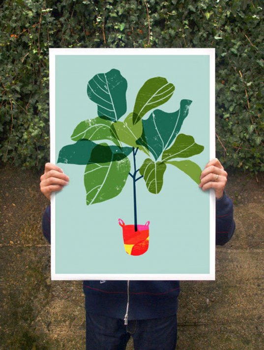 ANEK | Fiddle Leaf Fig Tree (green) Art Poster | アートプリント