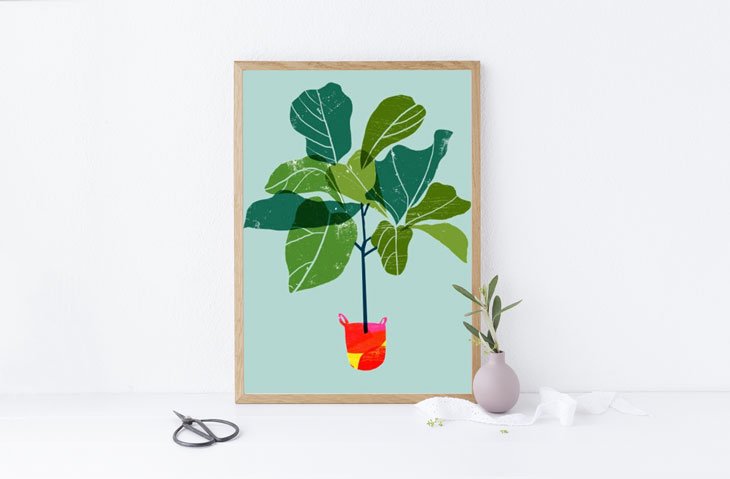 ANEK | Fiddle Leaf Fig Tree (green) Art Poster | アートプリント