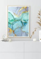 GLAM POSTERS | WATERCOLOR BLUE REAL GOLD POSTER | ȥץ/ݥ (30x40cm)̲ ӥ ƥꥢ 󲡤ۤξʲ