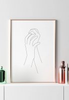 GLAM POSTERS | FEMININE HANDS LINE ART POSTER | ȥץ/ݥ (30x40cm)̲ ӥ ƥꥢۤξʲ