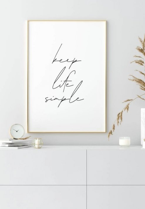 GLAM POSTERS | KEEP LIFE SIMPLE | アートプリント/ポスター (30x40cm