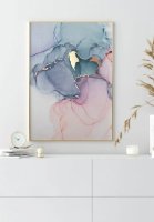 GLAM POSTERS | WATERCOLOR PINK MARBLE REAL ROSE GOLD POSTER | ȥץ/ݥ (50x70cm)̲ ӥ 󲡤ۤξʲ