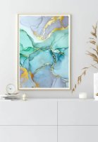 GLAM POSTERS | WATERCOLOR BLUE REAL GOLD POSTER | ȥץ/ݥ (50x70cm)̲ ӥ ƥꥢ 󲡤ۤξʲ